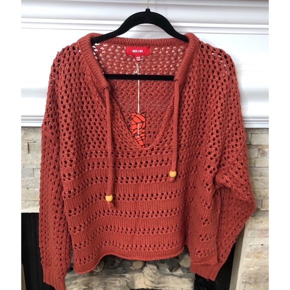 ❤️LAST 2! Rust Balloon Sleeve Tie Front Sweater! - Picture 7 of 8